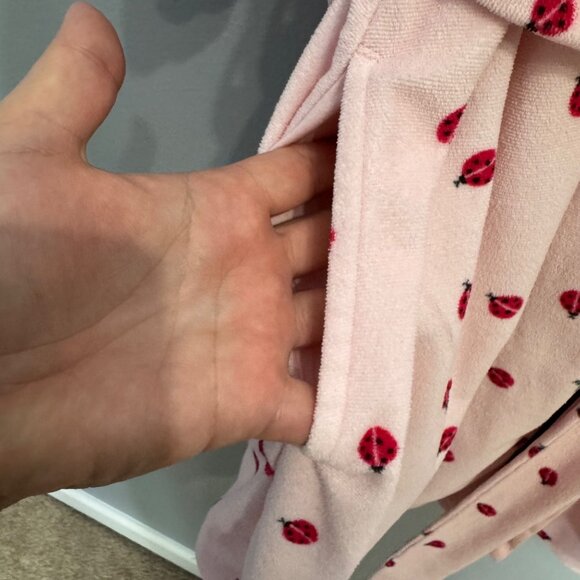 KATE SPADE terry velour leopard robe in ladies first ladybug print size M - Picture 3 of 8